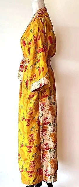 Striking Silk Kimono Duster Is Alive With Color (Maize)