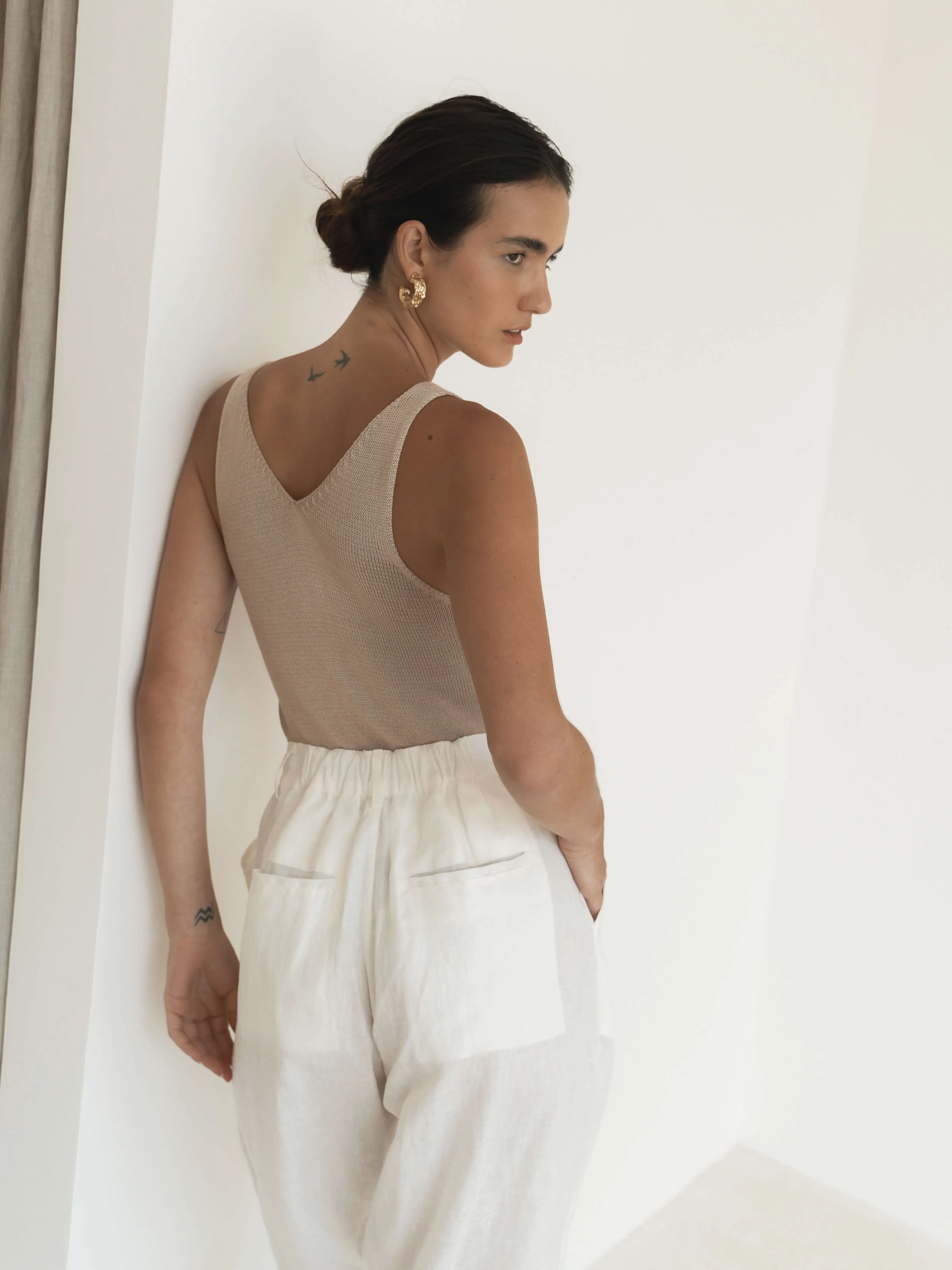 Tapered Suiting Linen Trouser