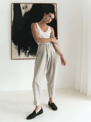 Tapered Suiting Linen Trouser