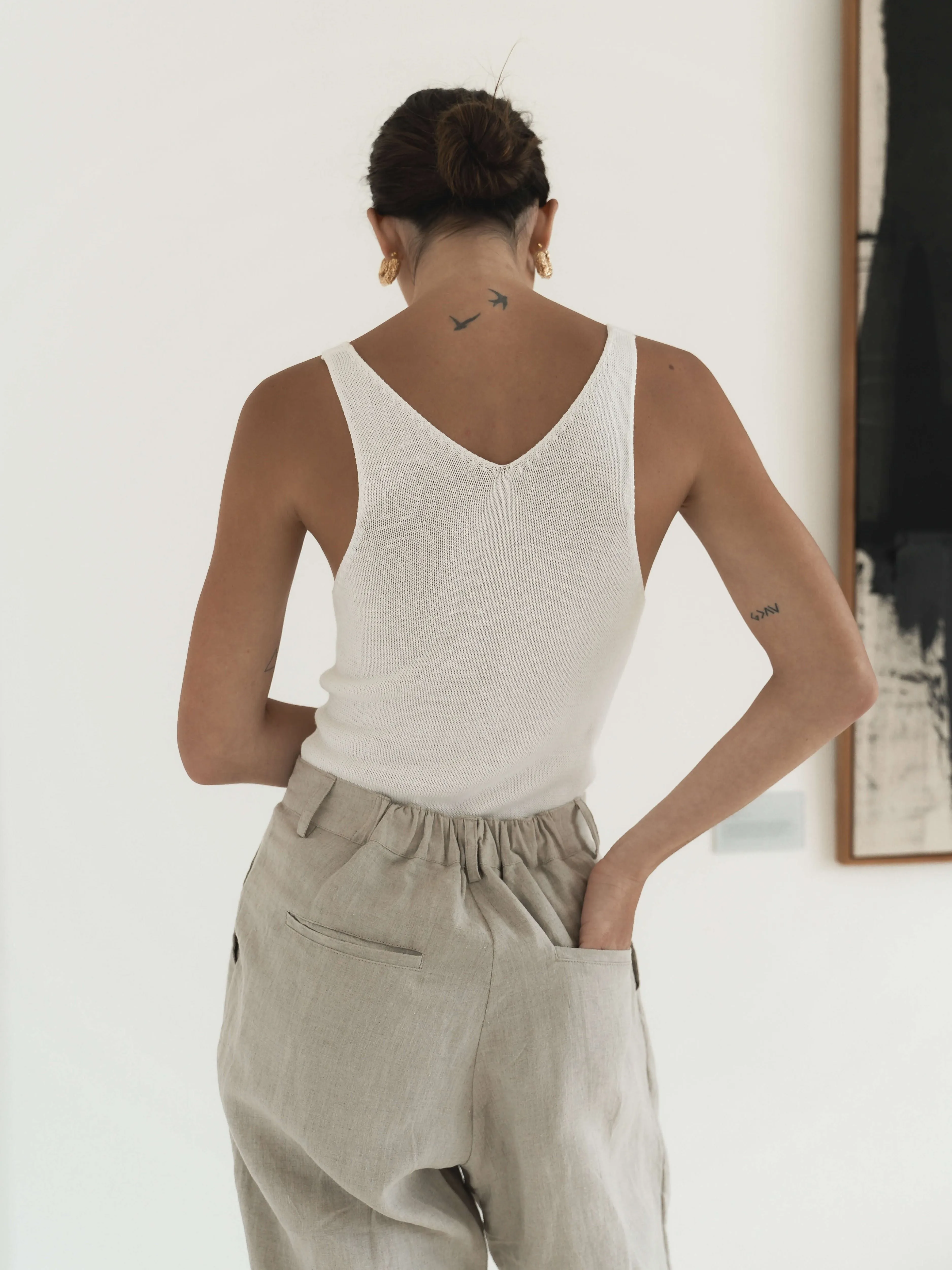 Tapered Suiting Linen Trouser