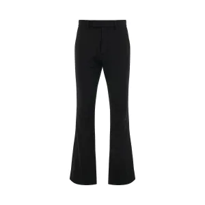 Wool Flannel Flare Pants in Black